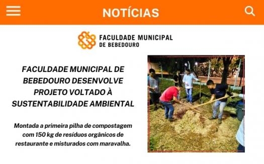 Faculdade Municipal de Bebedouro desenvolve projeto voltado à sustentabilidade ambiental