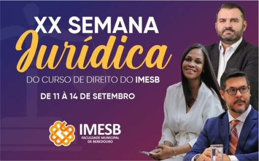 Vem aí a Semana Jurídica 2023! Programação começa no dia 11 de setembro