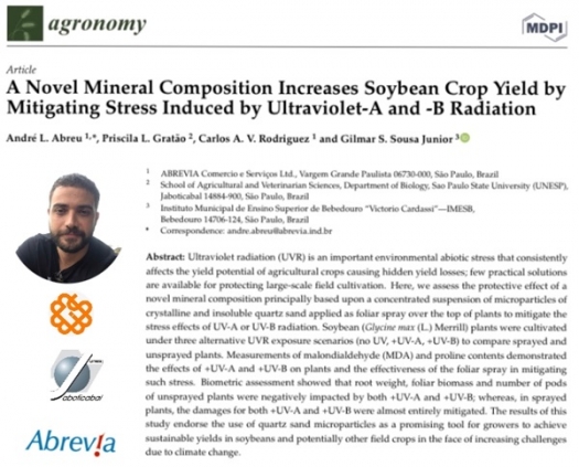 Professor do IMESB publica artigo na revista internacional Agronomy