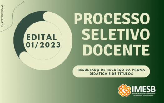 Resultado de recurso Edital 01/2023 - Processo Seletivo para contratação temporária de professores