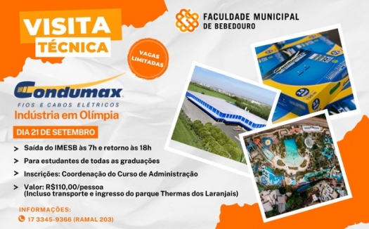 Curso de Administração organiza visita técnica a Empresa Condumax em Olímpia